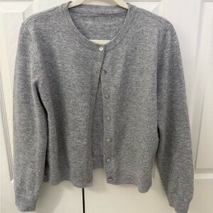 Gray Button-Up Cardigan